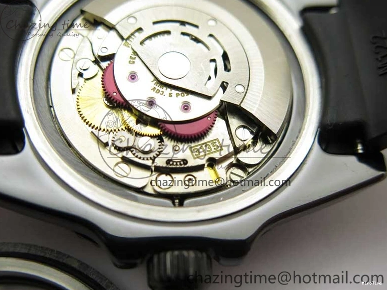 MiroTime 0201 Soft Submariner 40mm Black Ceramic 5GF Best Edition Pink Painting Dial on Black Rubber Strap SA 2472